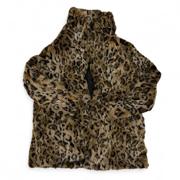 Oversized Leopard print faux fur Coat - Picture 2 of 3